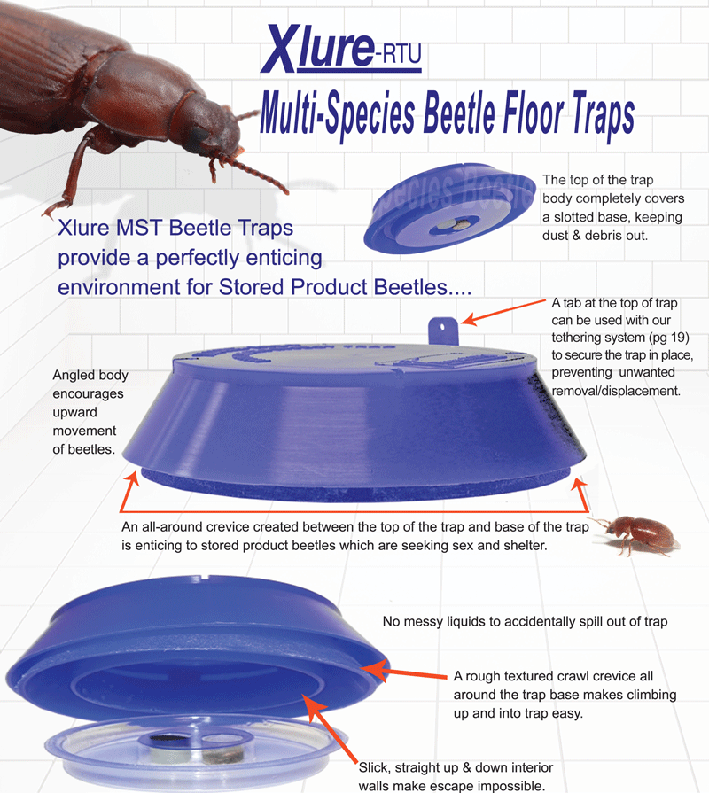 Features of Xlure Multi-Species Beetle Floor Traps